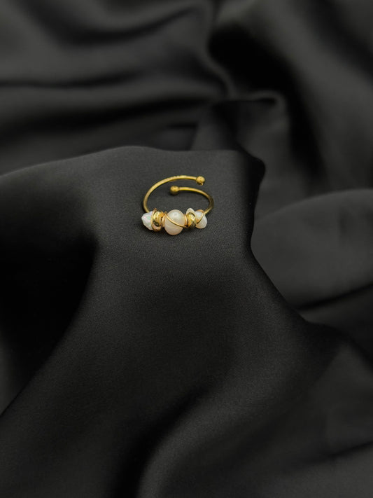 Bague Pétales perlée