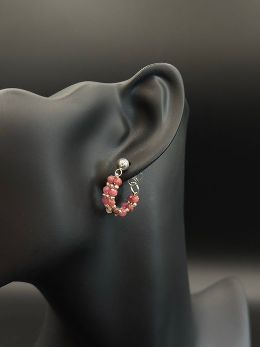 Boucles mini créoles Linéa argentées