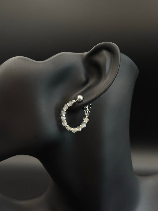 Boucles créoles Linéa argentées